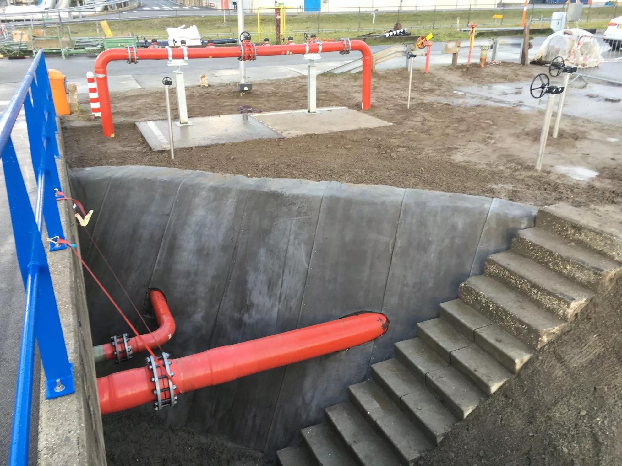 Betondoek tegen onkruidgroei